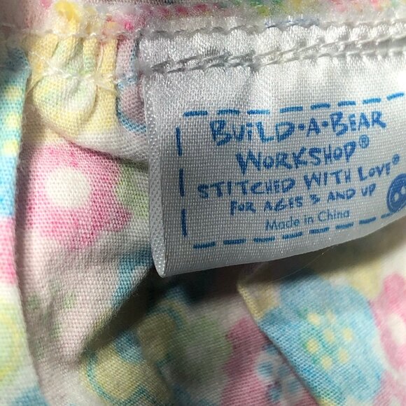 Build-A-Bear Workshop Baby Doll Dress Floral Print Flip Flop Sandals Multicolor - Picture 9 of 12